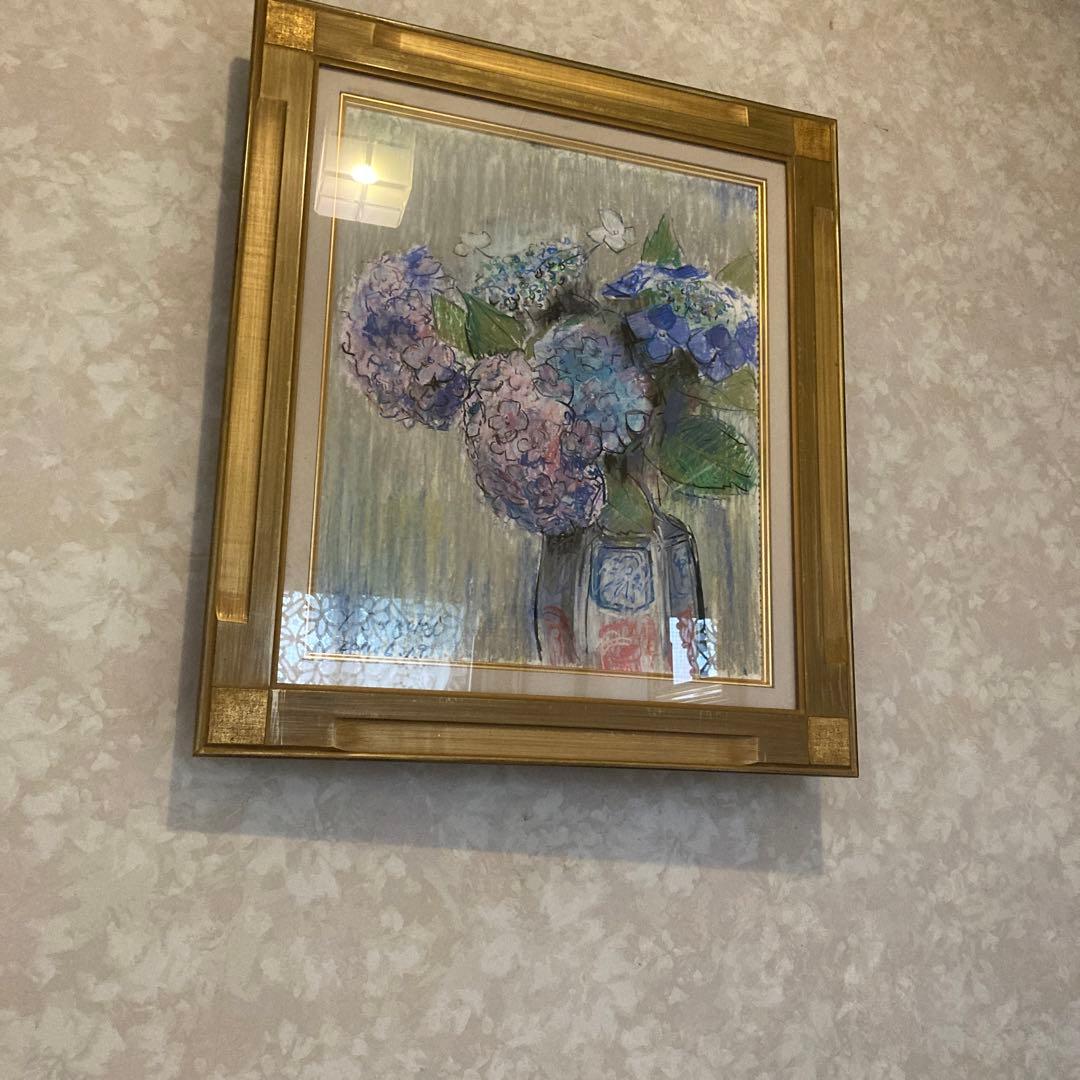 紫陽花パステル画８号