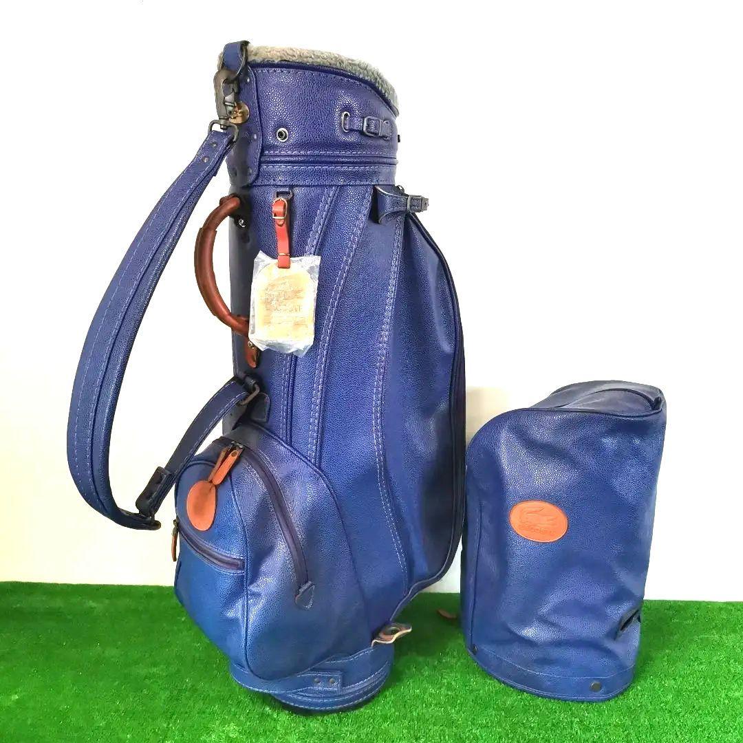 【希少】LACOSTE ラコステ 高級 キャディバッグ ネイビーパープル