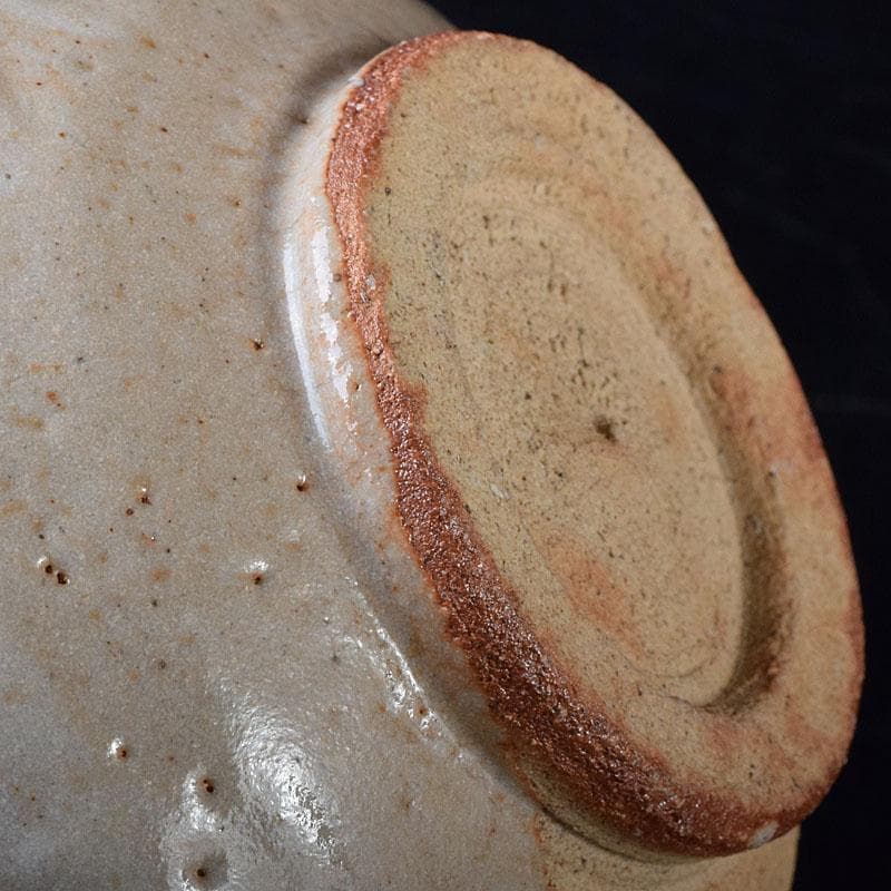 茶道具　人間国宝　荒川豊蔵（無田陶人）作　志野　茶碗　銘木枯　共箱　MR8745