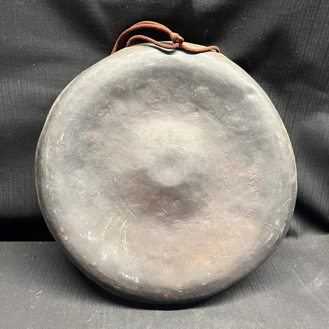 〇Ec右1020 茶道具 ドラ 銅鑼 鳴物 茶事