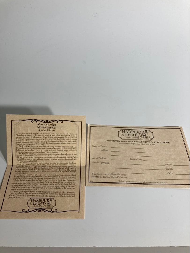 工芸品 Harbour Lights Minot's Ledge Lighthouse