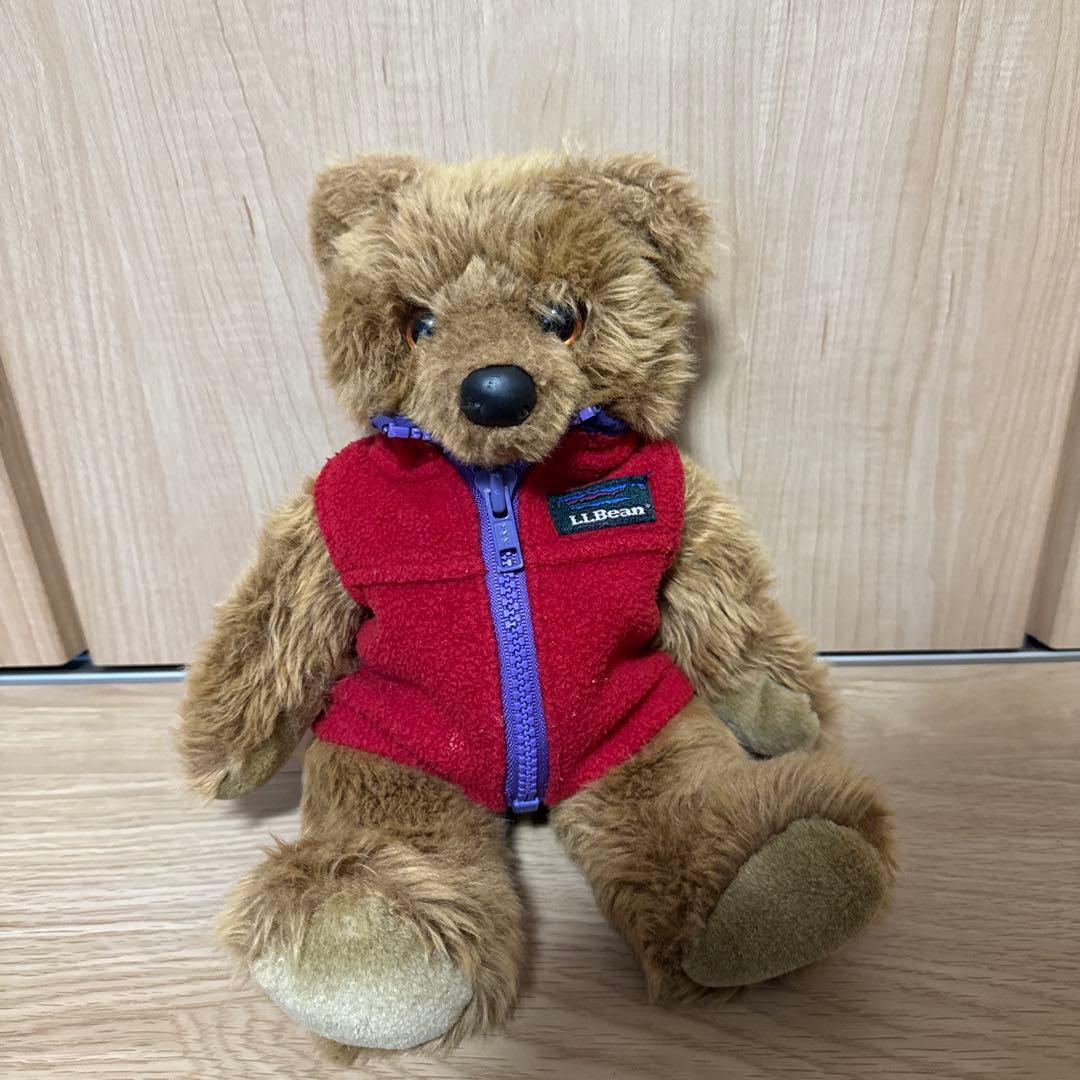 L.L.Bean Ellie bear テディベア　くま　赤　フリース