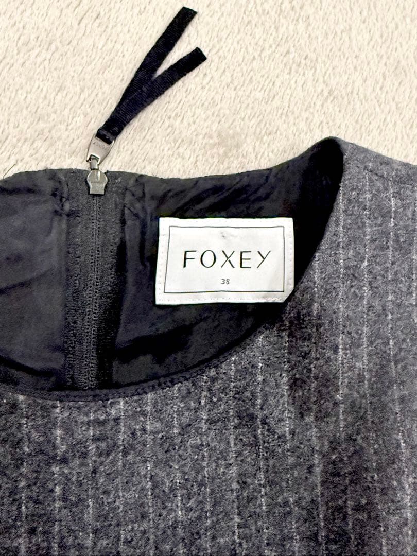 FOXEY ノースリーブひざ丈ワンピース 38