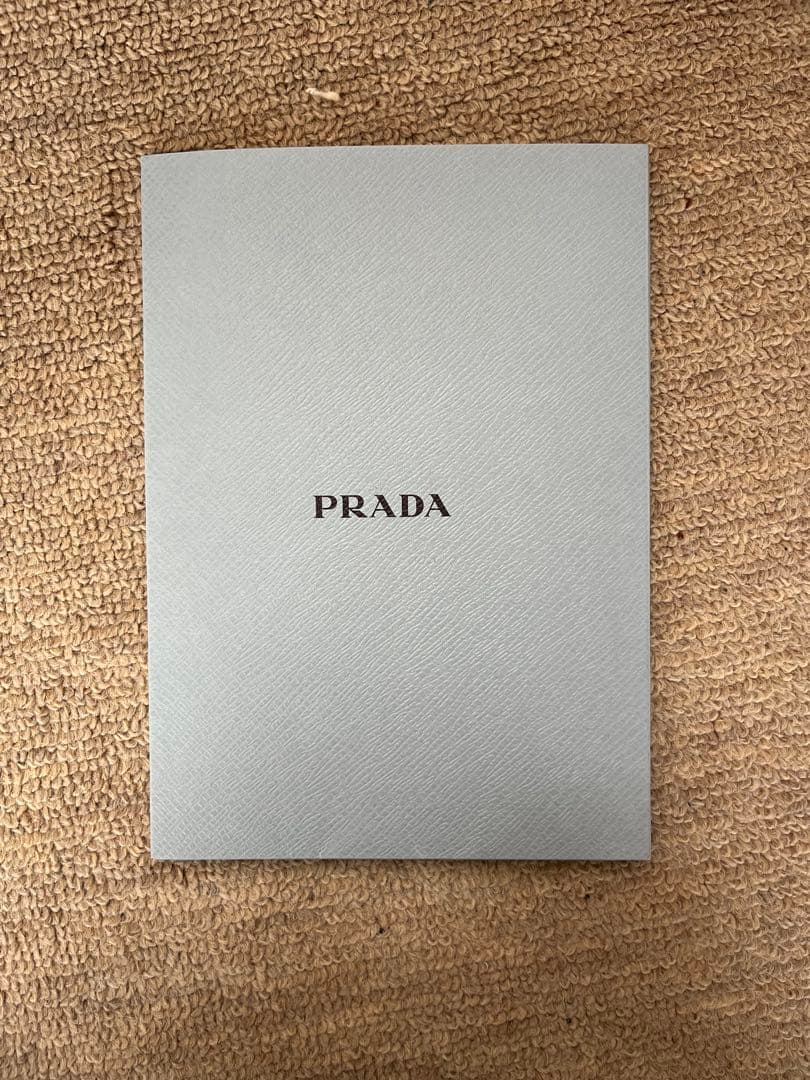 PRADAプラダ カードケース 名刺入れ トライアングルロゴ ライトブルー