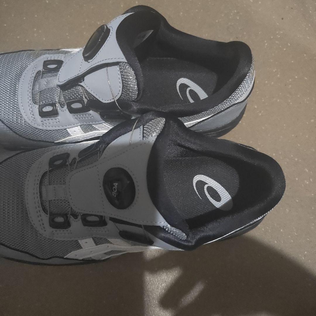 ASICS 安全靴 グレー スリッポン