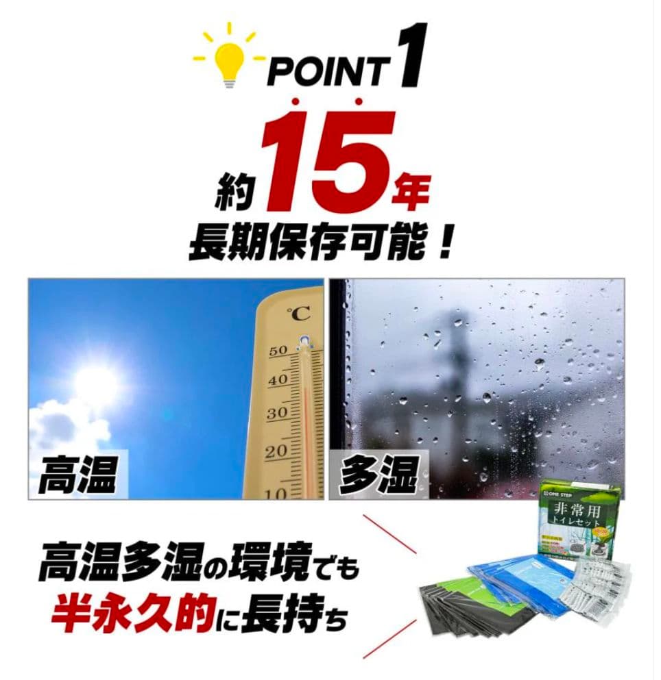 【新品未開封】非常用トイレセット 180回分　防災推奨品　強力消臭効果　防災対策