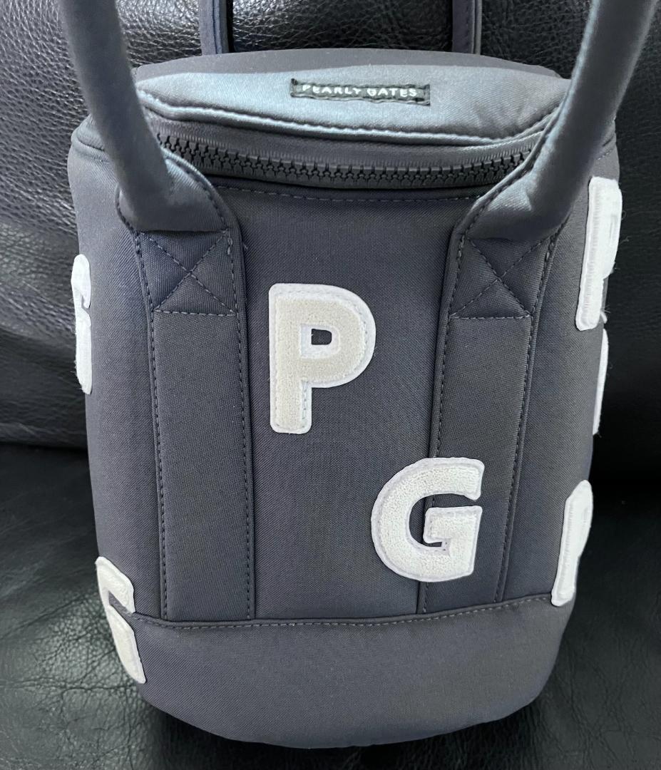 美品 パーリーゲイツ 保冷バック グレー PG ロゴ ペットボトル４本収納可能