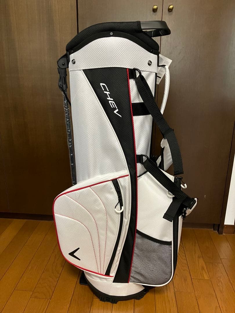 Callaway CHEV キャディバッグ ホワイト（ヘッドフードカバー有り）