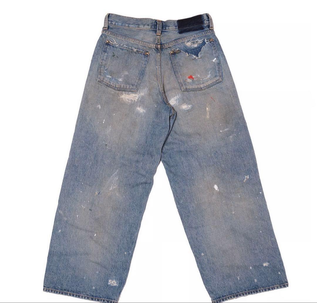 パンツ TSY RIPPED WIDE STRAIGHT DENIM INDIGO