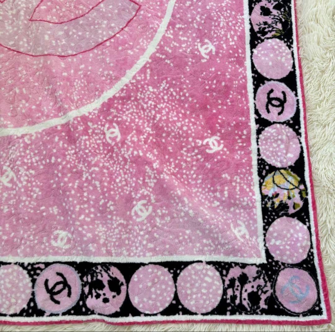 CHANEL シャネル ココマーク コットン ビーチタオル　ブランケット ラグ