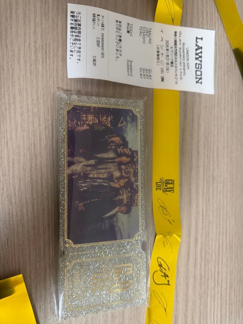 GLAY Special LIVE記念アクリルブロック&銀テープ