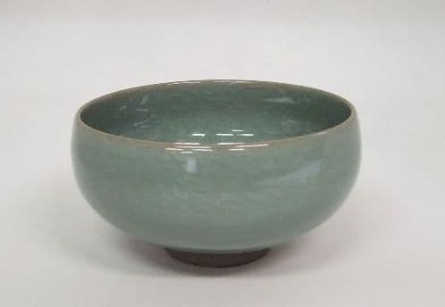 茶道具 青磁茶碗 大川内 小笠原長春 共箱