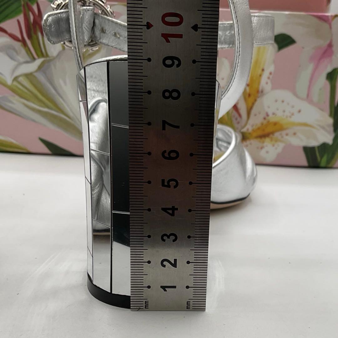 ドルチェ＆ガッバーナ D＆Ｇ サンダル シルバー 22〜22.5 箱付