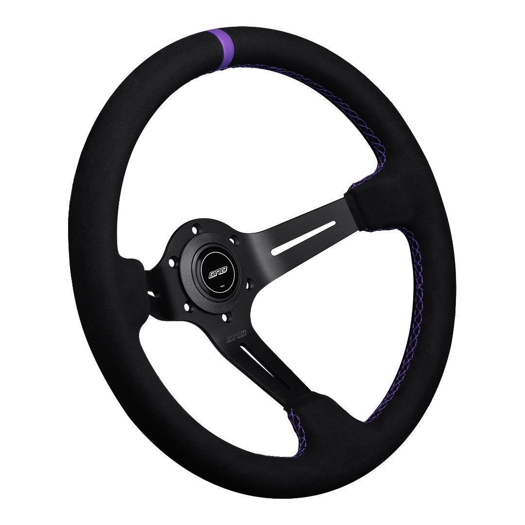 DND　レース　アルカンターラ　パープルステッチ　ステアリング　ハンドル　US
