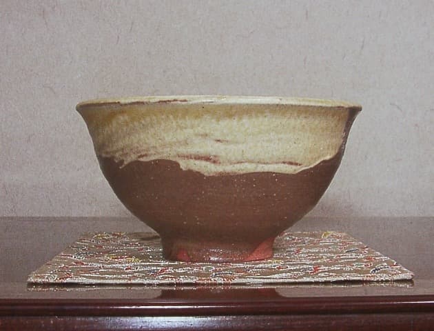 京焼・清水焼　今井政之 作　刷毛目　茶碗　無傷　合箱。