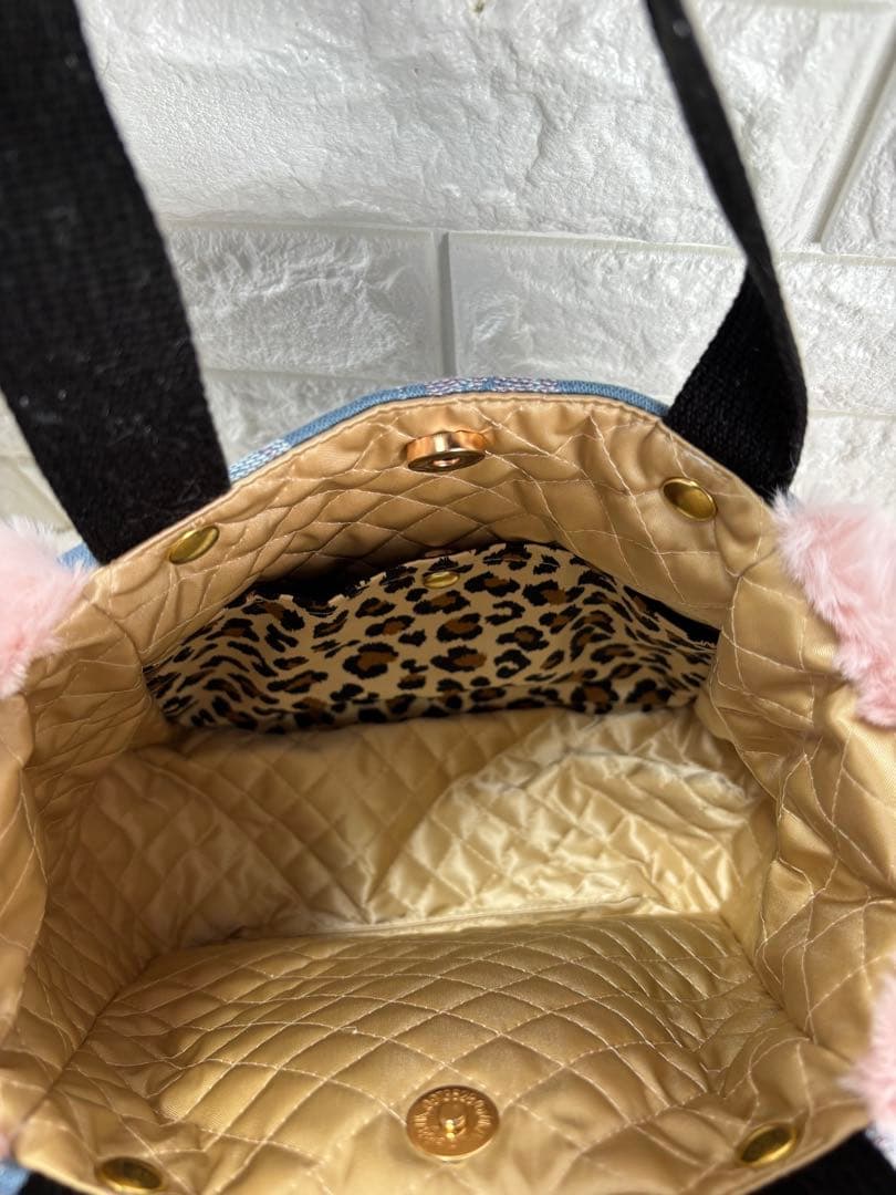 黒*こ様 コヤンイサムチョン　ファーフリルトートバッグ　クムちゃん　ヒョウ柄うさ