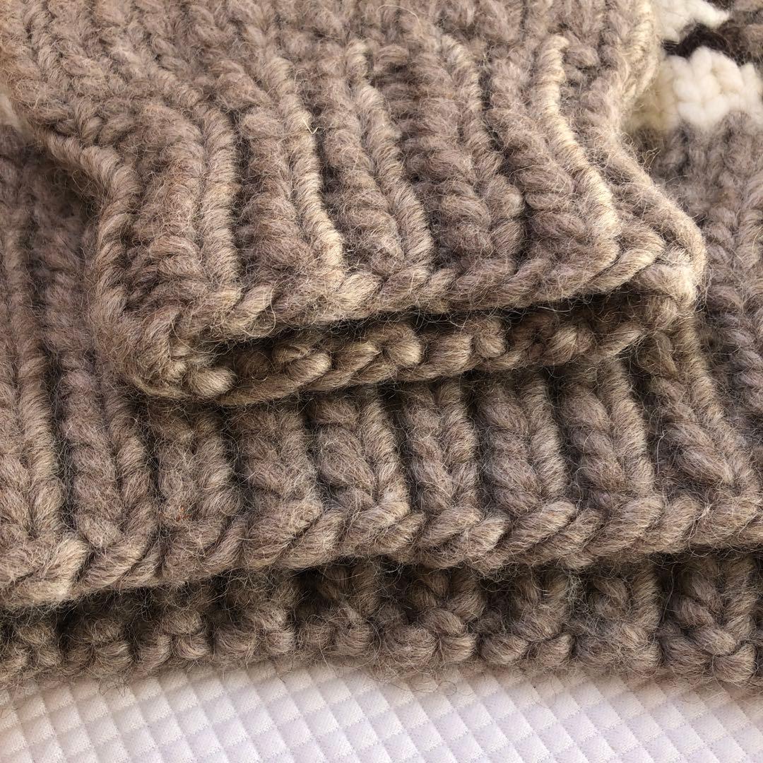 美品❣️カナダ製❣️肉厚カウチンセーター 大きめサイズ VIRGIN WOOL100