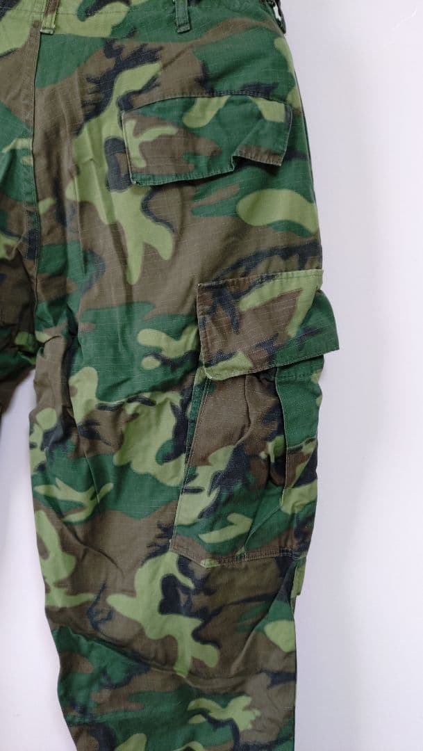 米軍 ベトナム戦争 ERDLグリーンリーフ迷彩パンツ サイズM-S