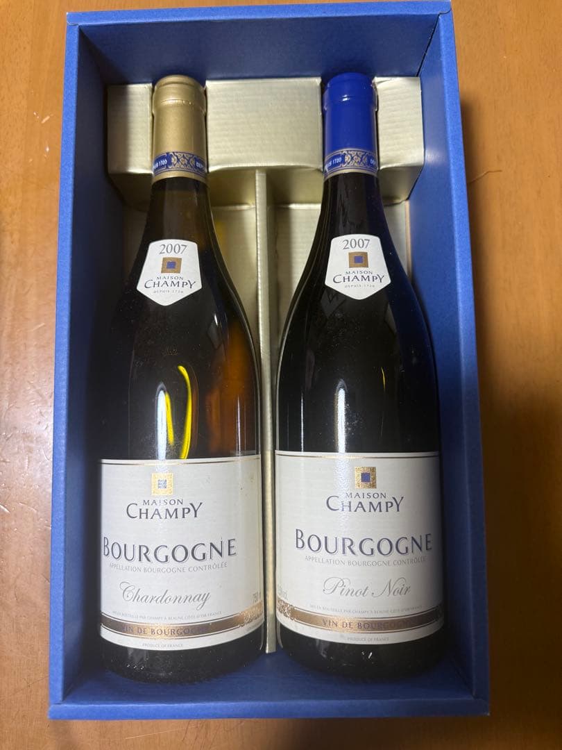 【希少2007年】メゾン・シャンピー ブルゴーニュ 赤白2本セット 三越正規品
