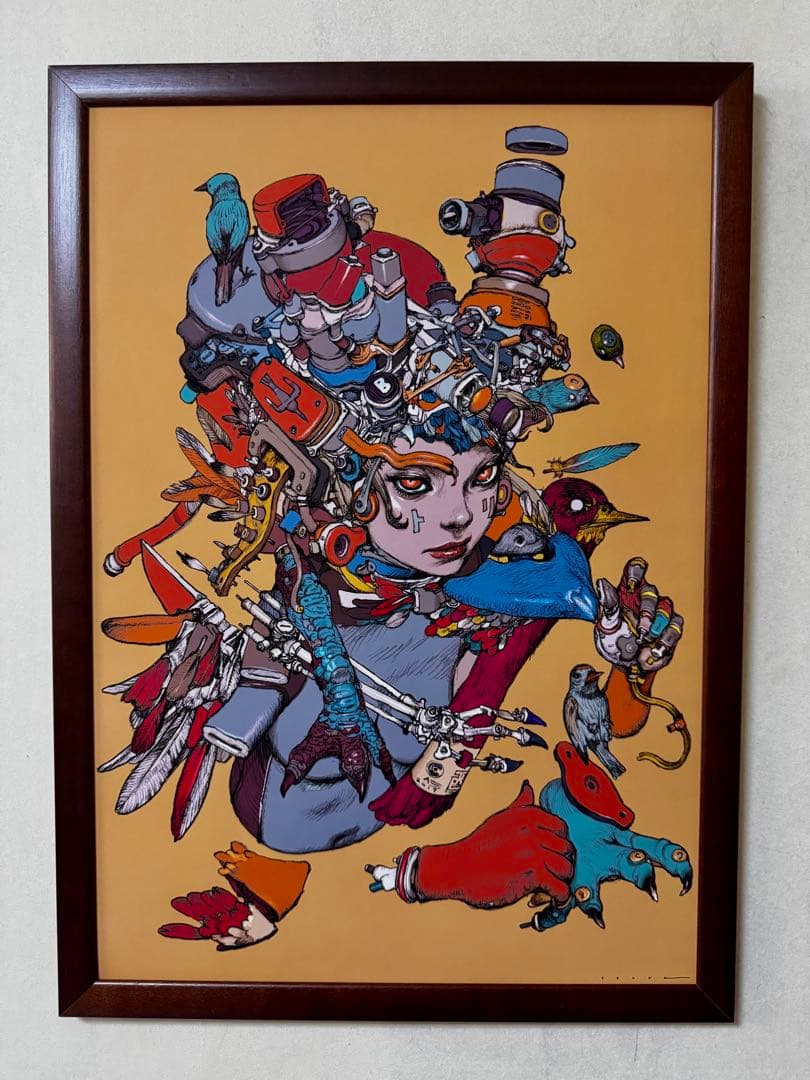 寺田克也 B3 額装ジークレー 版画 京都エキシビション購入 正規品