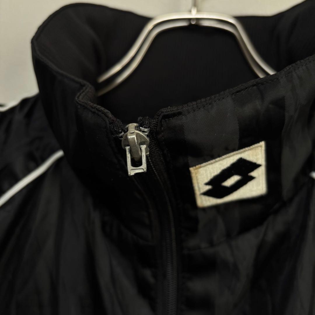 lotto ロット サイドライン ナイロンジャケット コート US M ブラック