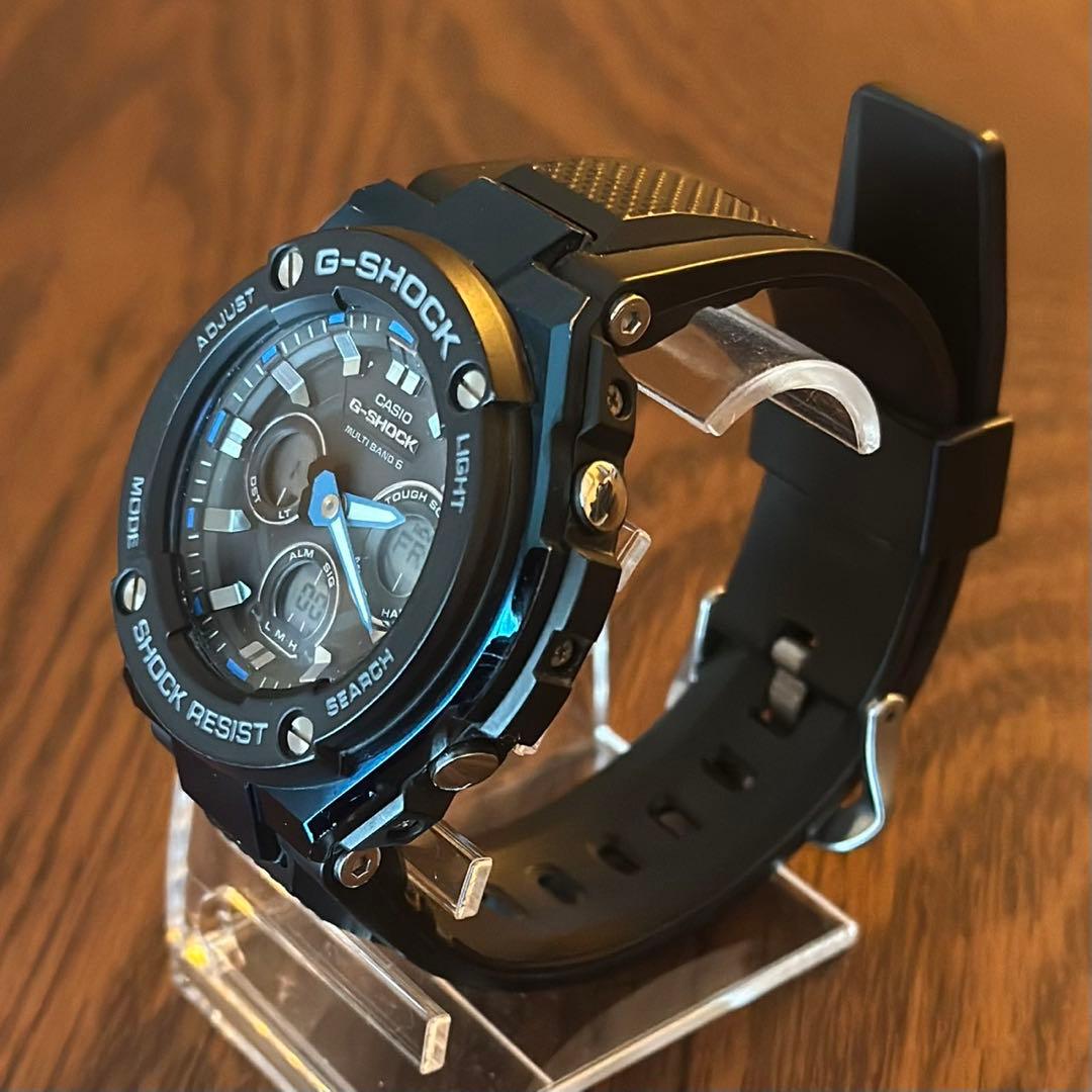 【最終値下げ】G-SHOCK GST-W300G ブルー ブラック
