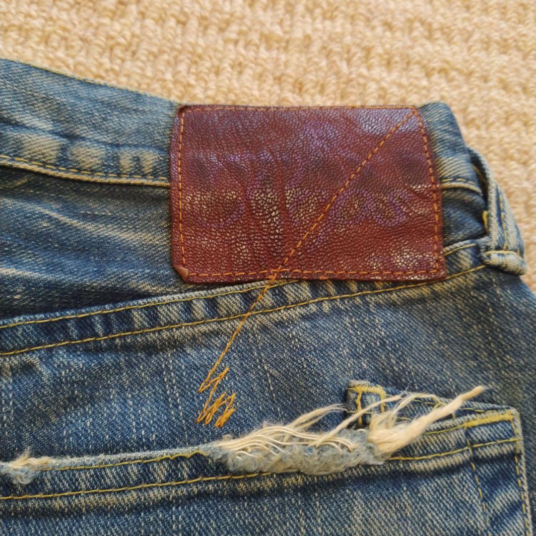 PRPS ダークブルー 34 デニムパンツ ペイント加工　evisu