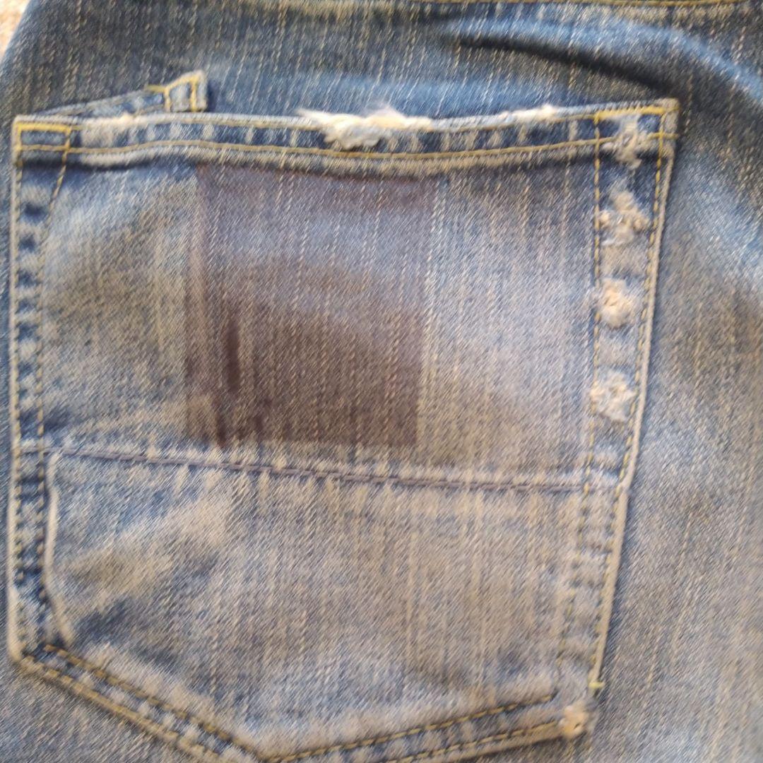 PRPS ダークブルー 34 デニムパンツ ペイント加工　evisu