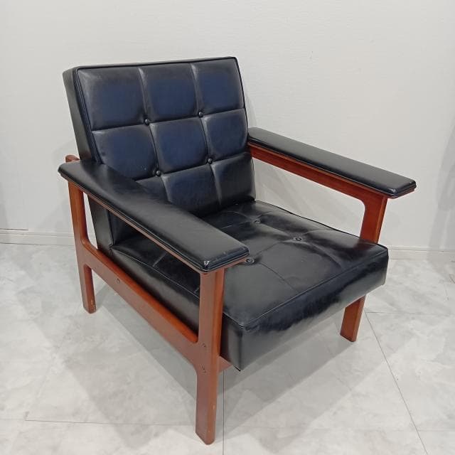 カリモク kチェア ワイドアーム　レザーkarimoku 60 ヴィンテージ