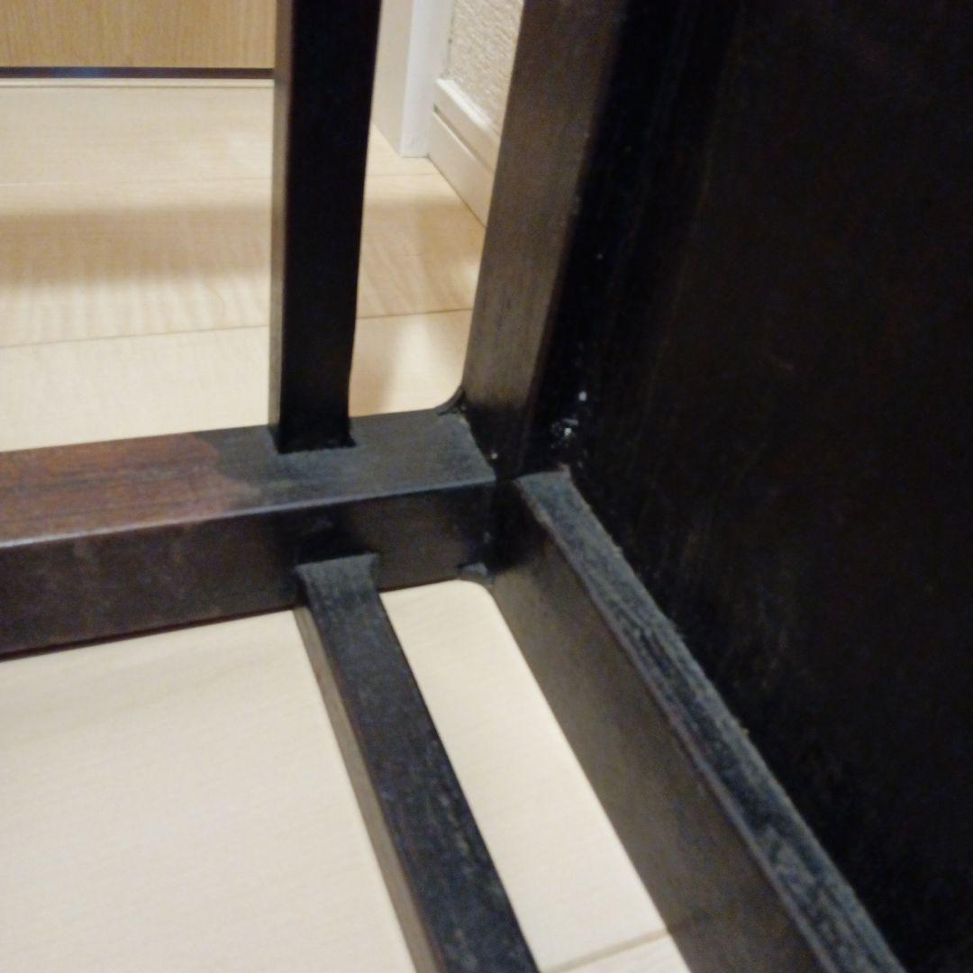 古民家木製座卓 ダークブラウン 正方形