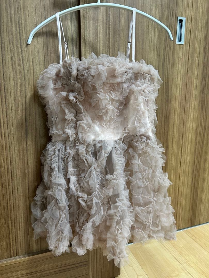 snidel チュール刺繍ベアペプラムTOPS