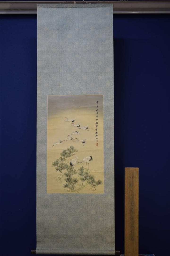 模写/田能村竹田/舞鶴図/工芸/布袋屋掛軸HE-811