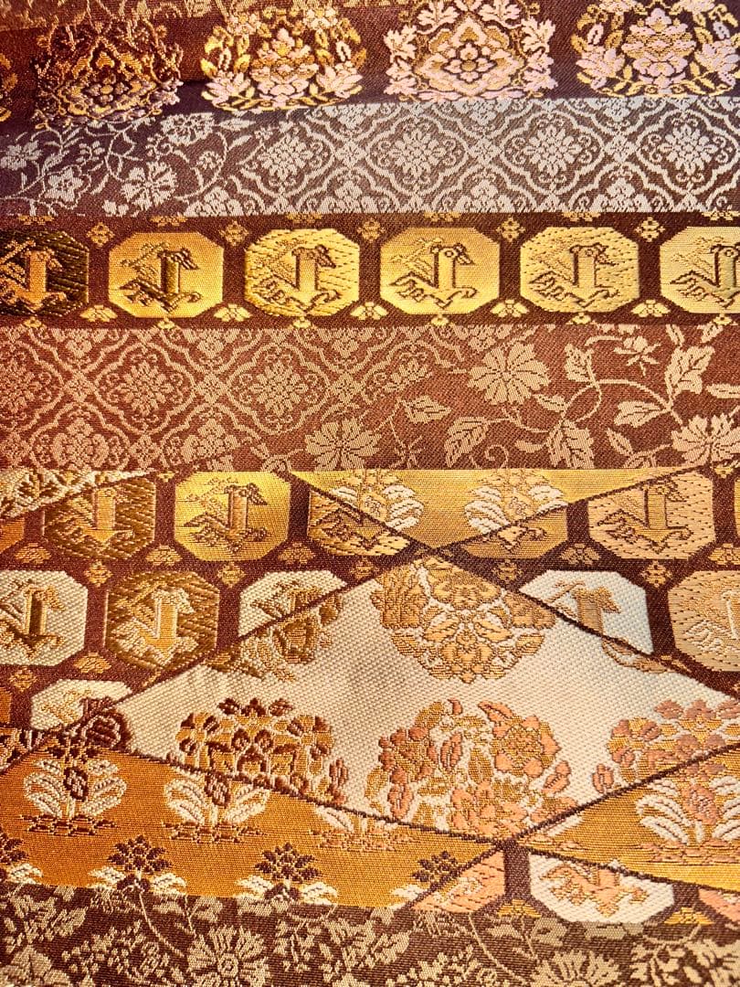 悠久の美　箔屋清兵衛　袋帯 美品 逸品 落款 箔 灰紫 お太鼓柄 正絹