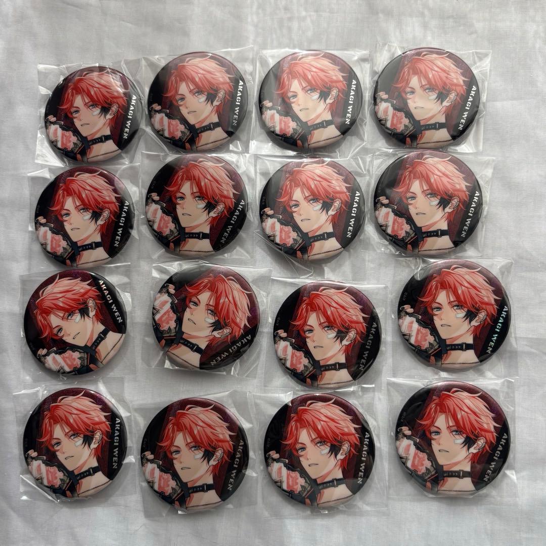 にじさんじ　ぎゃうるふ　缶バッジ　赤城ウェン