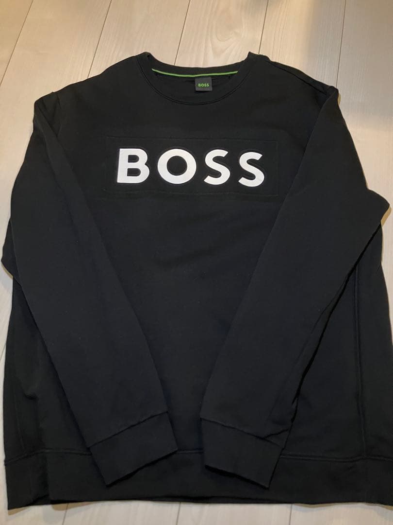 BOSS ブラック トレーナー　XXL