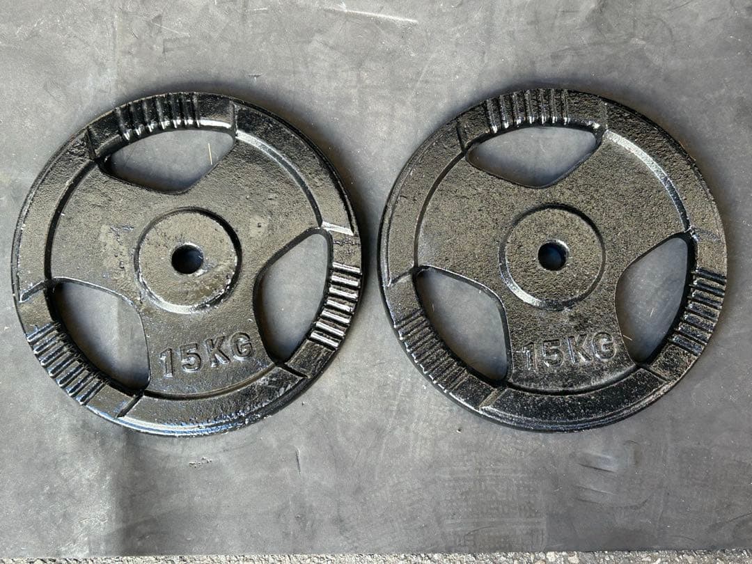 15キロ　バーベル　プレート　2枚セット　28mm用