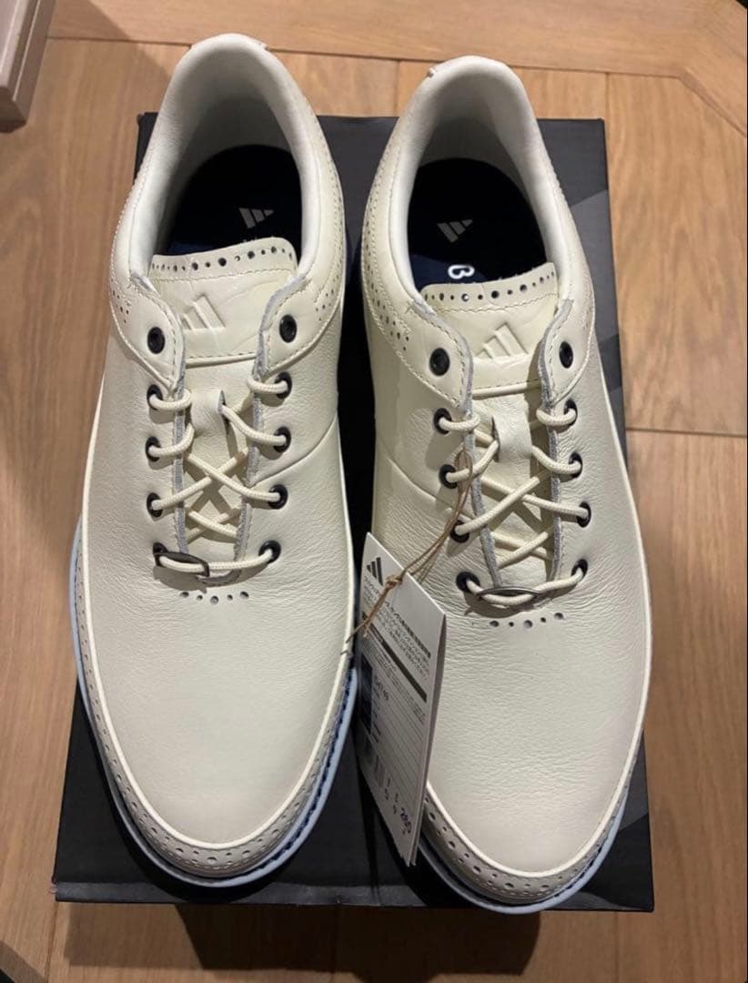 新品未使用　adidasゴルフ　MC80 ゴルフシューズ ホワイト　ネイビー