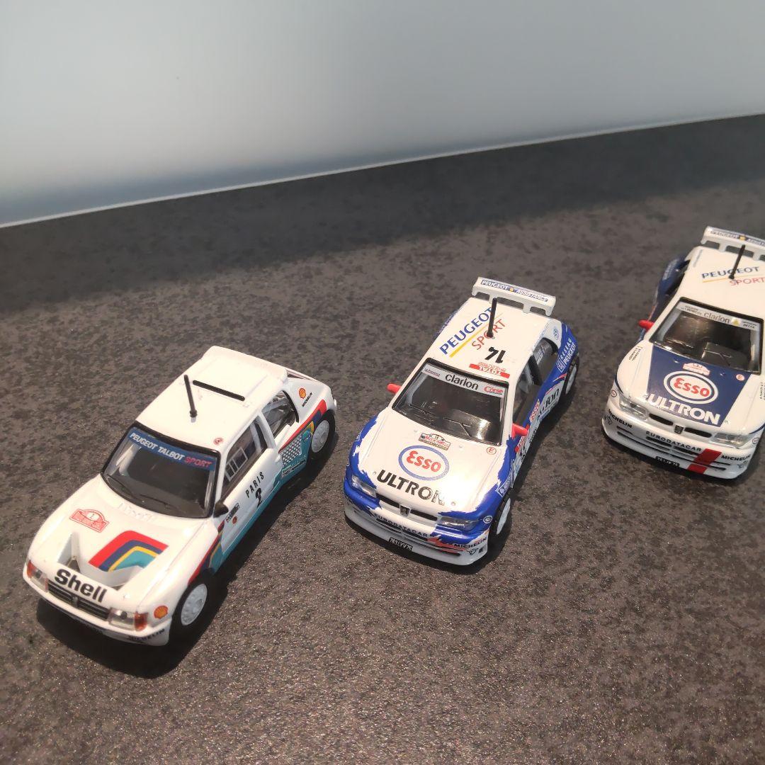 プジョー　ラリーカーコレクション　1/64　ミニカー5台セット