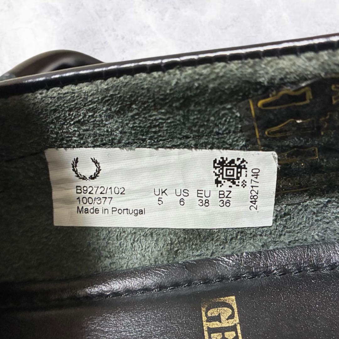 ジョージコックス×フレッドペリー タッセルローファー ハラコ レオパード 黒