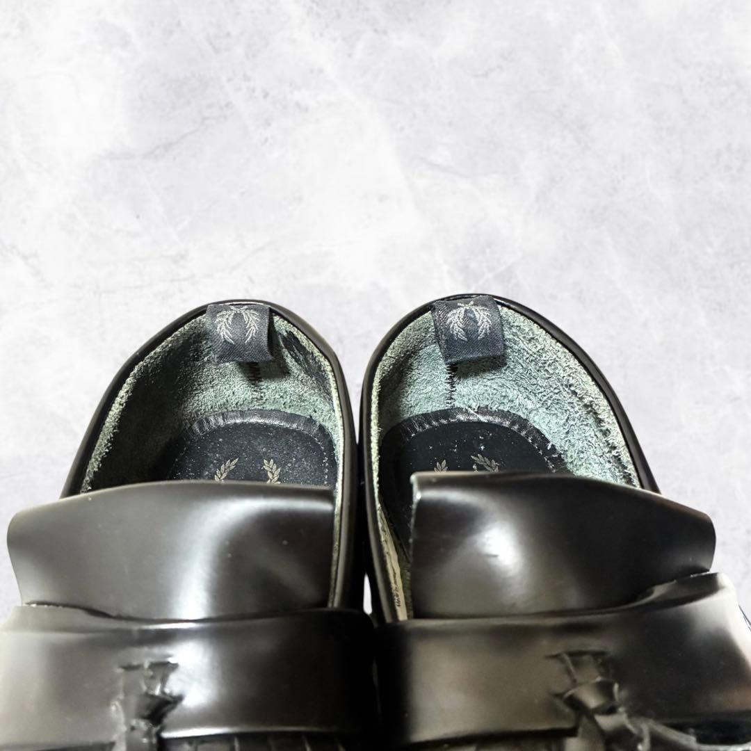 ジョージコックス×フレッドペリー タッセルローファー ハラコ レオパード 黒