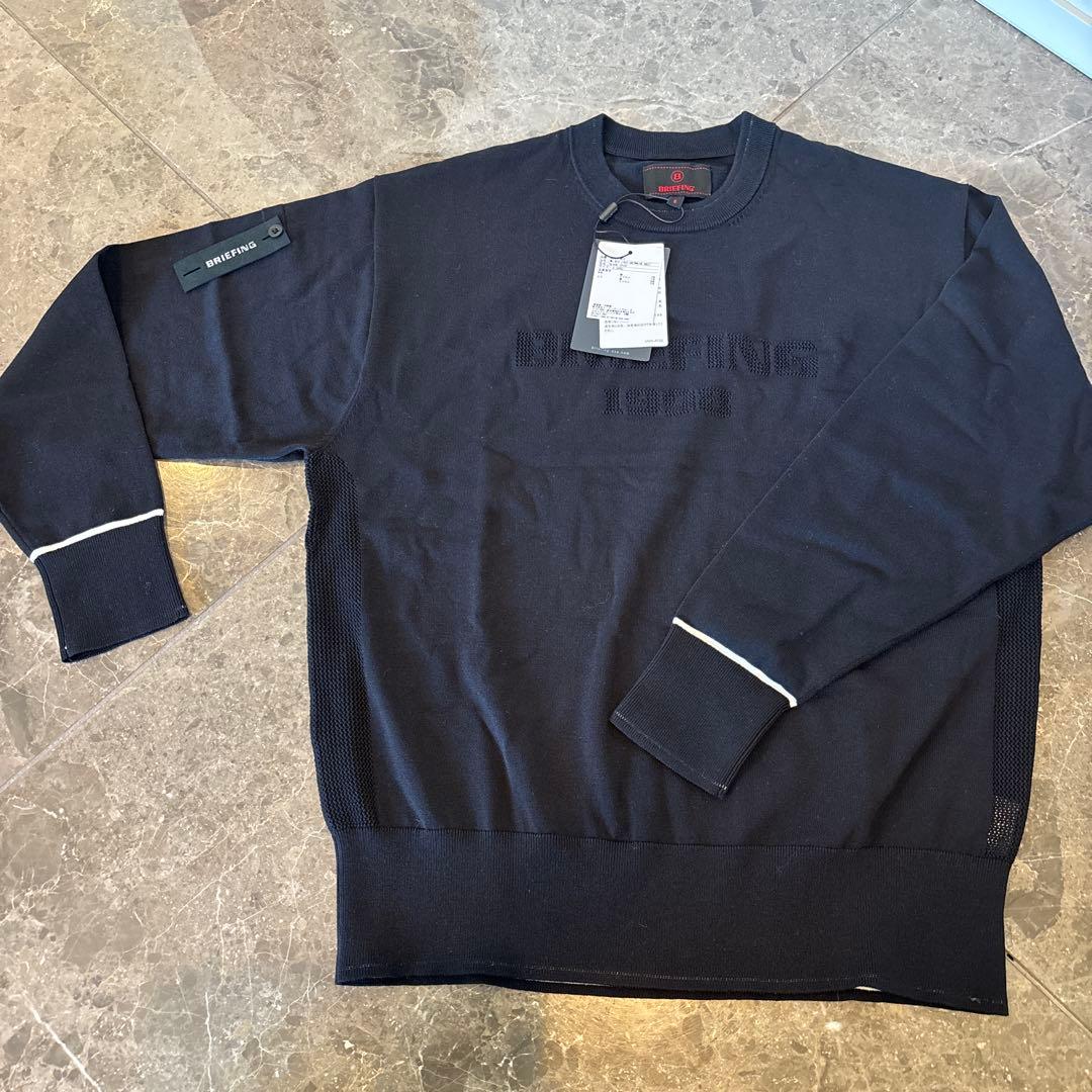 ★お値引げ★BRIEFING ブラック クルーネック ニット 新品　サイズS