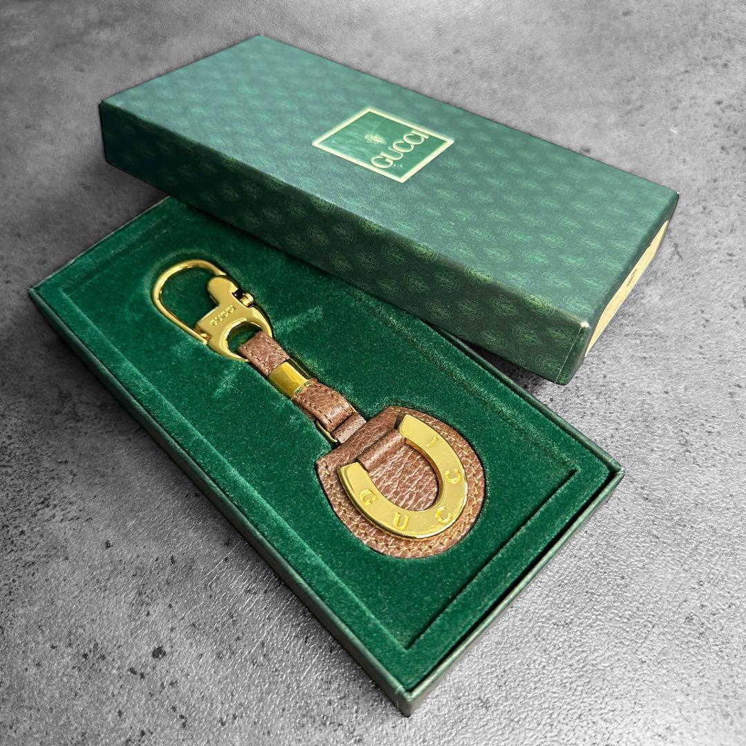希少✨ OLD GUCCI Horsebit logo keychain