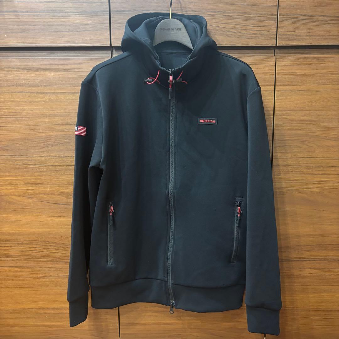 BRIEFING GOLF 3Dロゴパーカー　ブラックメンズM