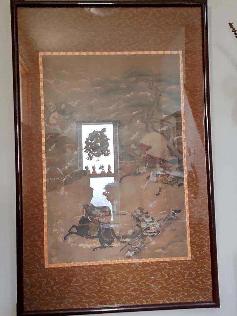 古画源平一ノ谷合戦圖額/江戸時代