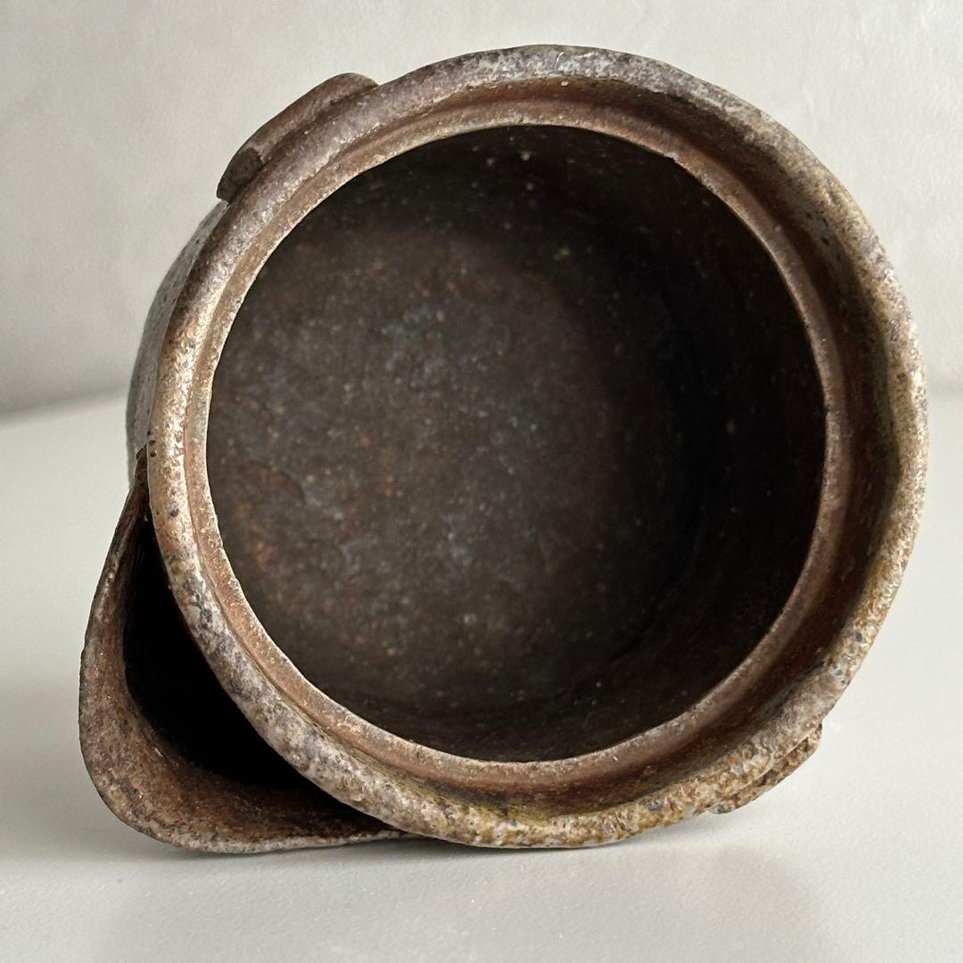 山本陶秀 備前 茶器 宝瓶 蓋なし品 合わせ箱