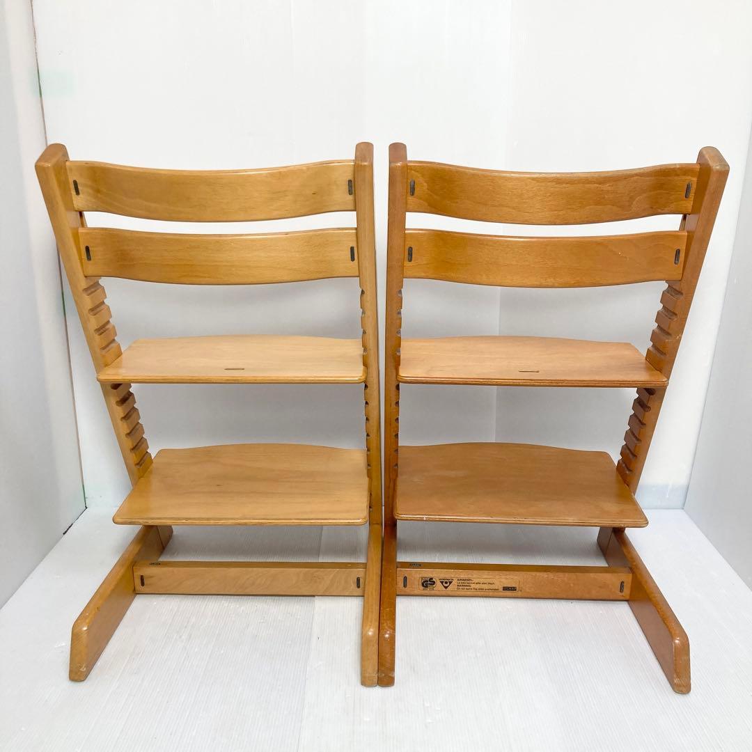 ★2脚セット★ストッケ トリップトラップ ナチュラル 木目 ハイチェア