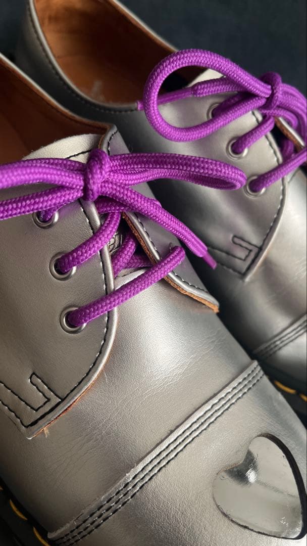 【美品】Dr. Martens Madame シルバー ローファー