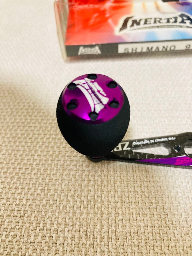 ZPI グラフィックカーボンハンドル ZPIイナーシャ ノブ パープル シマノ用
