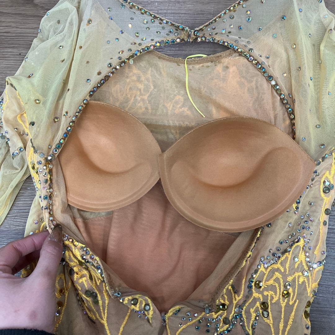 2.3 Choice London 社交ダンス ラテンドレス 黄色 フリンジ