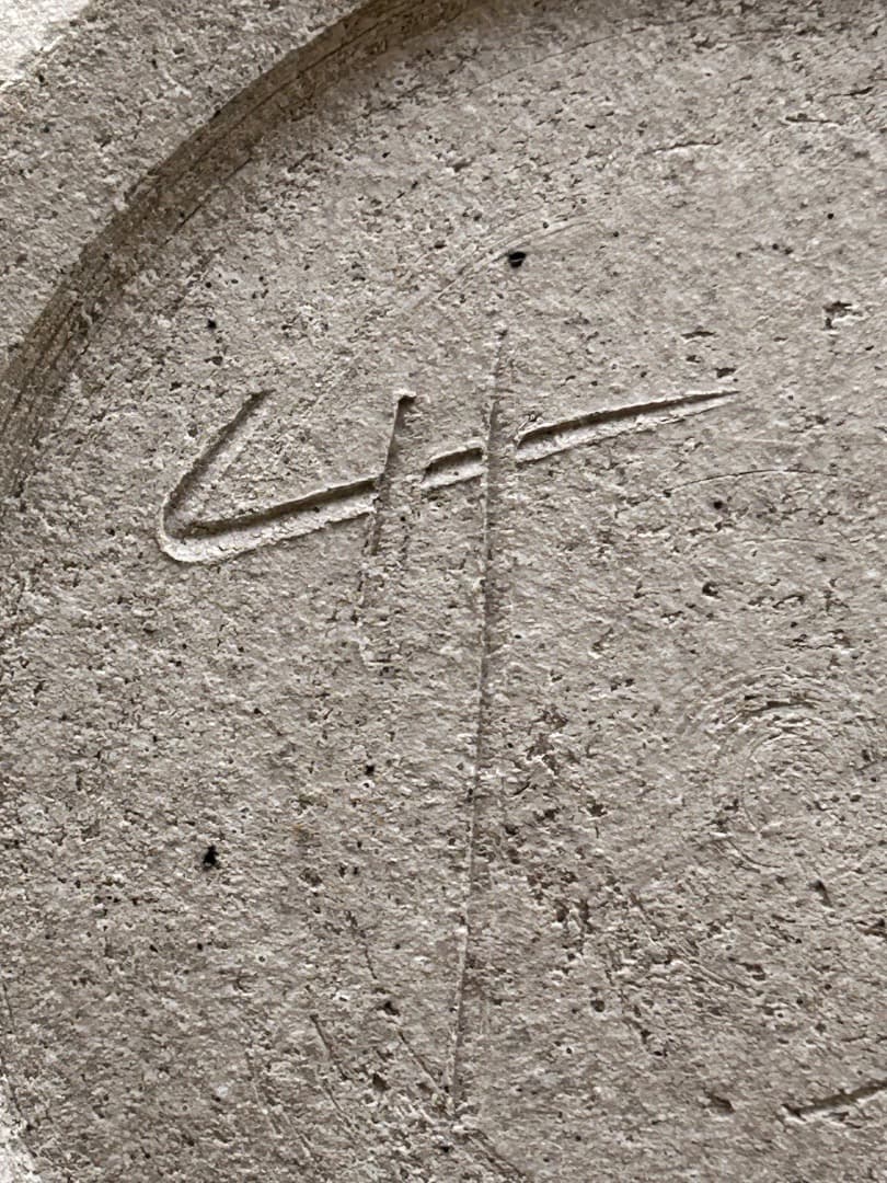 灰釉大皿　(竹内公明作) 直径 46cm